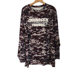 West Michigan Ironmen Football Shirt Long Sleeve Arena Football Camo XL EUC